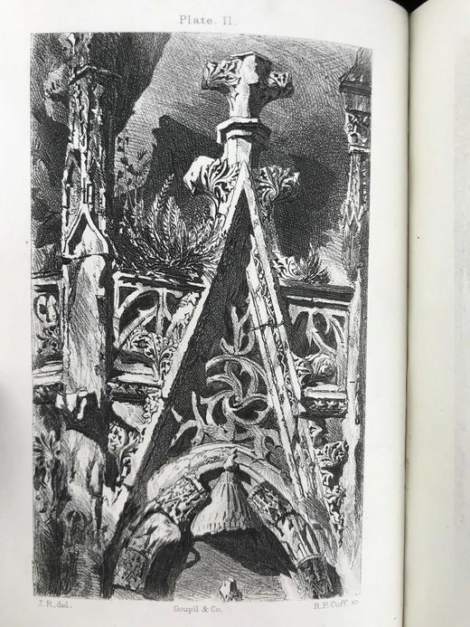 1901年 罗斯金《建筑的七盏明灯》 14幅插图 漆布精装32开 商品图7