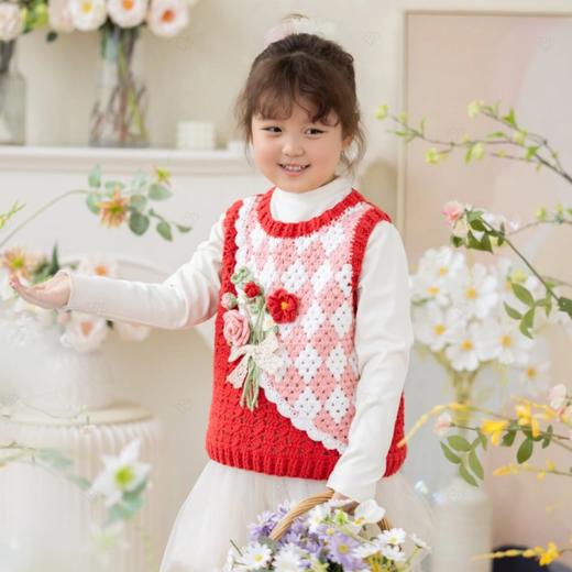 苏苏姐家花束背心手工diy编织钩针4股唯棉毛线团亲子衣服材料包 商品图2