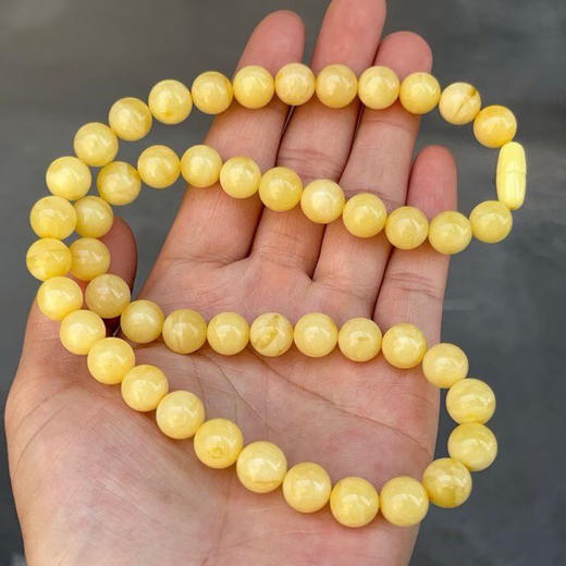 【青山特惠】9.9mm 精品原矿俄料 满蜜 蜜蜡项链 25.3克 m159 商品图5