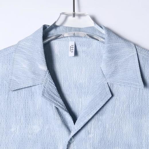 SDSA男装2026新款高贵轻奢潮牌扎染肌理提花翻领短袖衬衫百搭宽松 商品图1