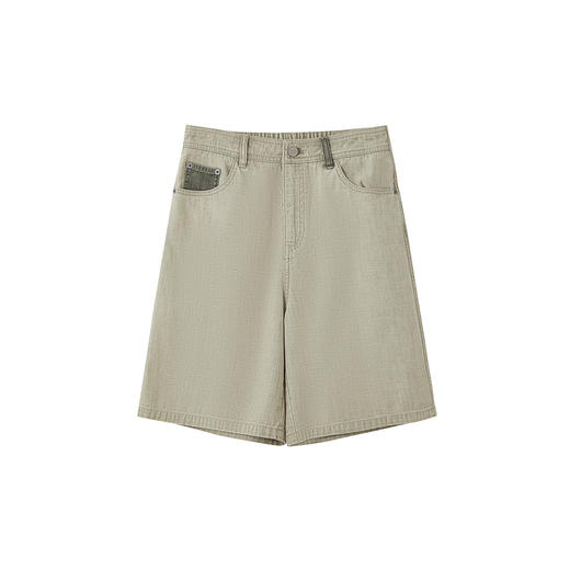 谜底4分牛仔裤短裤2026夏季新品撞色口袋艺术时髦复古女262MJ0613 商品图4