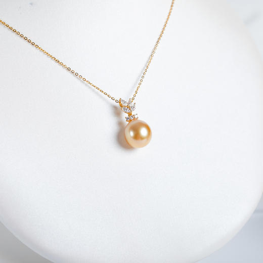 ⁶孤品：【南洋金珍珠】18K金钻石吊坠，11.3MM，编号DZS14，送银链，出证书，48小时鉴赏期——SS06-CR-YMZZ【HOT】 商品图0