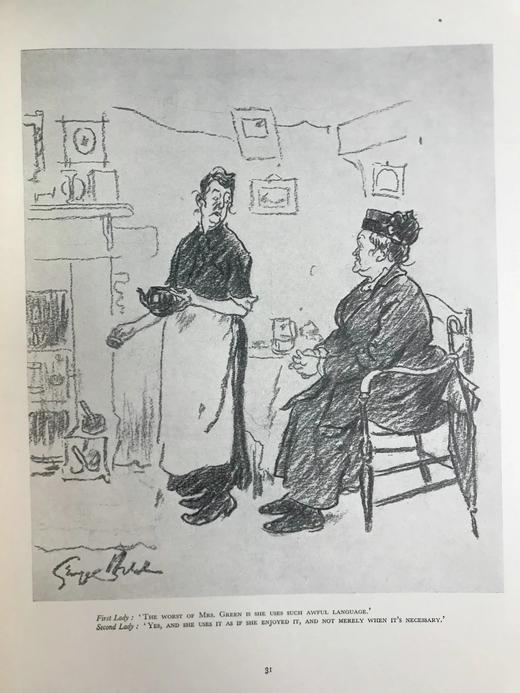 1933年 《笨拙》插画家乔治·贝尔彻漫画集 数十幅插图 精装大16开 商品图11