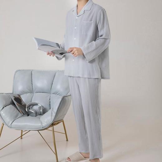 【特价款】宜色家60支全棉泡泡纱家居服睡衣 男女款 商品图6