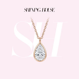 ShiningHouse[培育] 18k金钻石项链 1克拉钻人工真钻人造钻石K金项链可调节时尚钻石项链悦己送礼臻选【此商品不支持7天无理由退货退款】预计3日发货