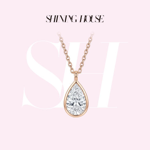 ShiningHouse[培育] 18k金钻石项链 1克拉钻人工真钻人造钻石K金项链可调节时尚钻石项链悦己送礼臻选【此商品不支持7天无理由退货退款】预计3日发货 商品图0