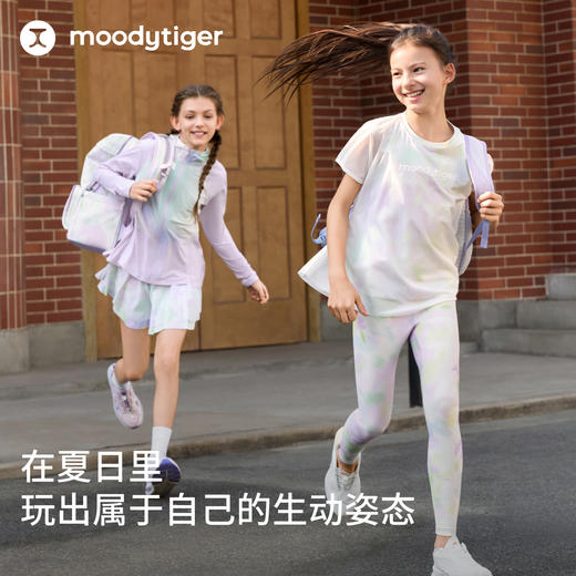 moodytiger速干凉感清爽印花仙女短袖女童T恤欧若风52210122 商品图4