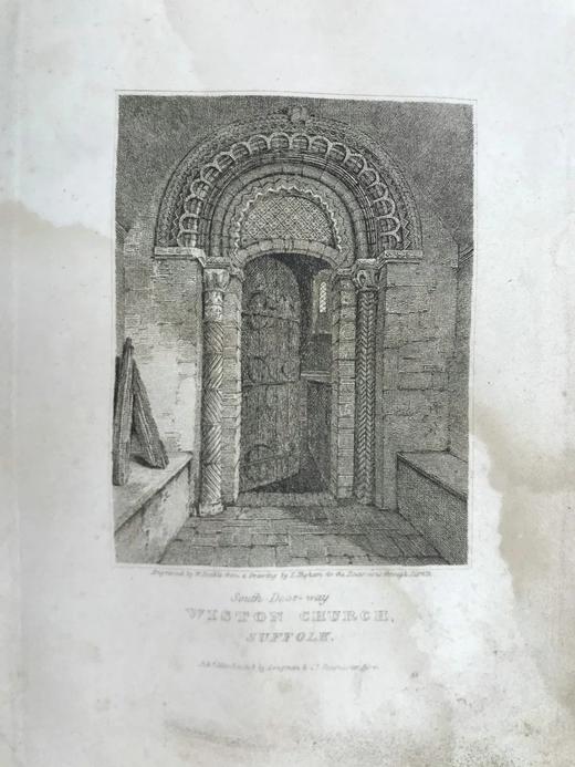 约19世纪早期 萨福克旅游者（全2卷合订本） 数十幅版画插图与地图 真皮精装大32开 商品图7