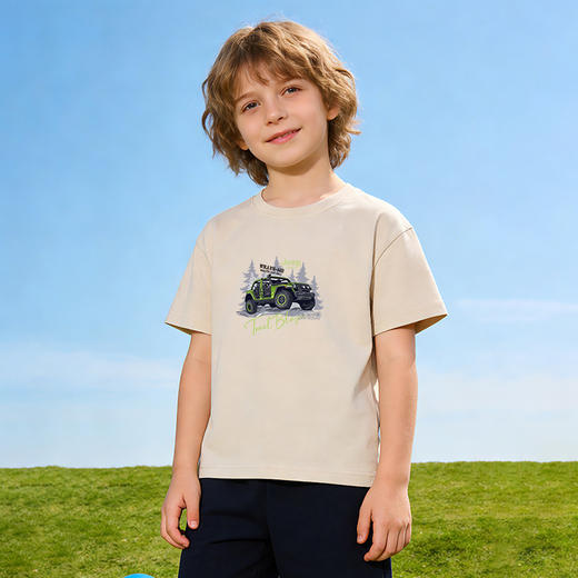 品牌直发【JEEP SPIRIT 儿童纯棉落肩T恤210TZ款 2件装】重磅200G儿童纯棉落肩T恤 如云感般柔软细腻 商品图9