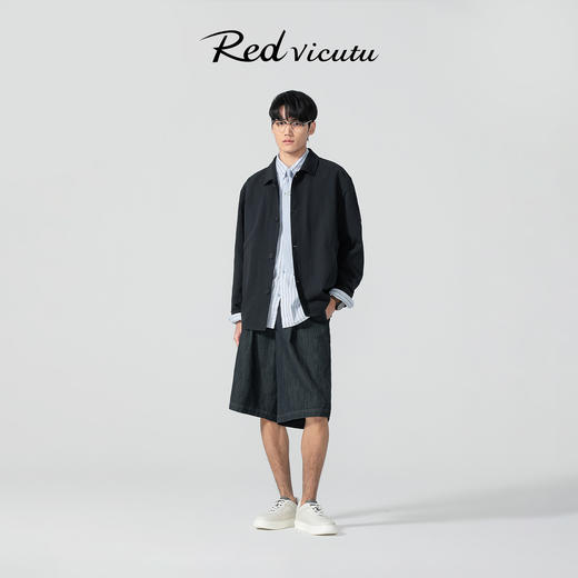 【9.5折】5楼威可多男士藏蓝色商务通勤翻领外套休闲百搭夹克VRS26143845吊牌价2390活动价2270 商品图0