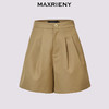 【商场同款】MAXRIENY法式慵懒收腰垂感短裤高腰压褶休闲裤25夏款(货号:MC86PA277) 商品缩略图4