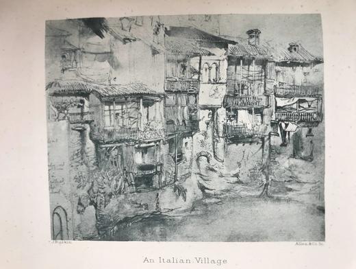 1905年 罗斯金《建筑的诗意》 约30幅插图 漆布精装32开 商品图8