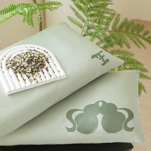 【买2减10元】福禄玉石护颈枕头 岫玉石+决明子 舒适健康 独立内胆 晾晒方便 商品图0