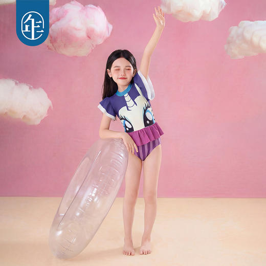 小马宝莉联名年衣童装泳衣女童夏季新款儿童女孩卡通可爱连体泳装 商品图1