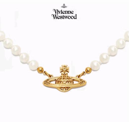 【西太后明星同款】Vivienne Westwood/西太后 土星珍珠项链 银色TX001/金色TX002/玫红TX003 生日礼物送女友 商品图3
