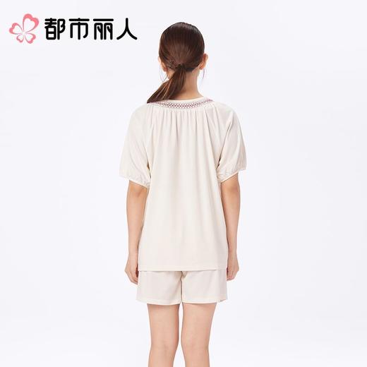 都市丽人睡衣女士睡衣薄家居服水光棉睡衣女士莫代尔短袖套装女装短袖短裤LHC1B8 商品图2