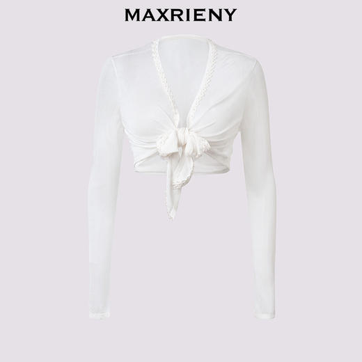 【商场同款】MAXRIENY法式浪漫度假短款开衫外套25秋款高级气质感(货号:MC86JA280) 商品图4