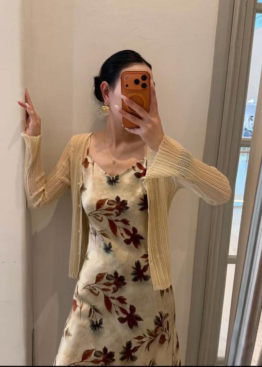 【门店同款】ENJOY夏季“游园戏梦”鎏金绘花吊带裙 171195050 商品图2