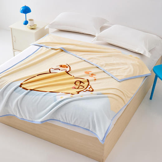 多喜爱 Qi可Qi克奶芙绒毯（奇可晚安曲）【350g双面奶芙绒】【四周包边工艺】【多场景适配】蓬松不压身 双面可用 商品图4