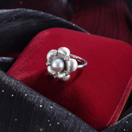 子佩集【花开佳期】银S925珍珠惜王妃戒指【QJJZ001】五瓣花2602 商品图0