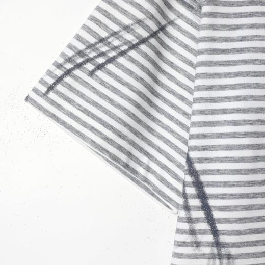 SDSA男装2026新款高贵轻奢手绘涂鸦线条条纹宽松短袖T恤百搭休闲 商品图3