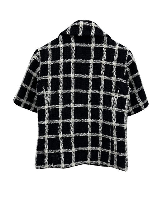 女款粗纺羊毛呢格纹外套he025 商品图1