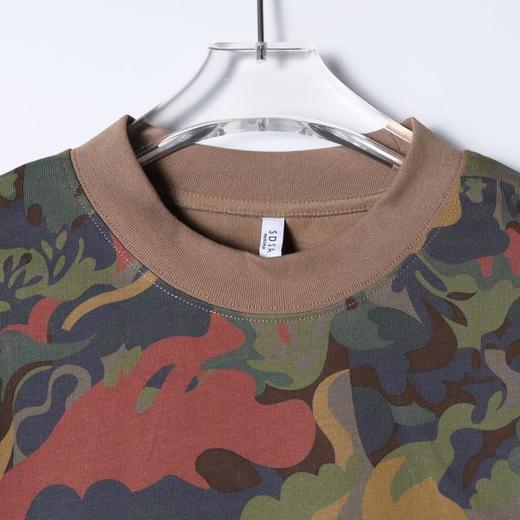 SDSA男装2026新款高贵轻奢美式复古丛林迷彩印花宽松圆领短袖T恤 商品图1