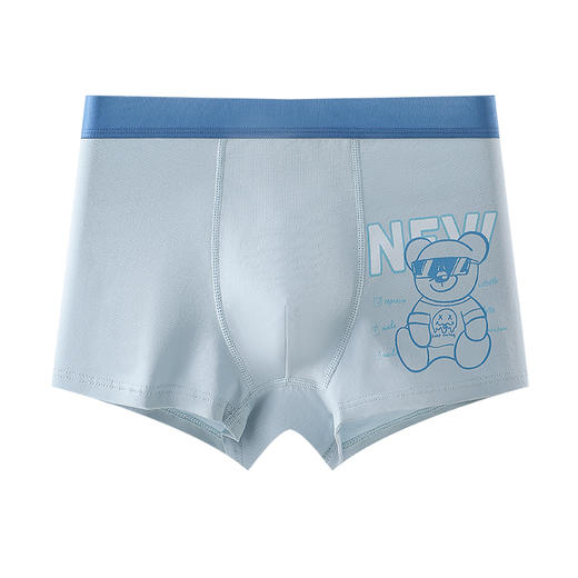 青少年启航裤，一盒4条装➕送2条（到手6条，颜色随机）童童树青少年启航裤男初中生纯棉10抑菌裆透气高弹不卡裆平角内裤 商品图11