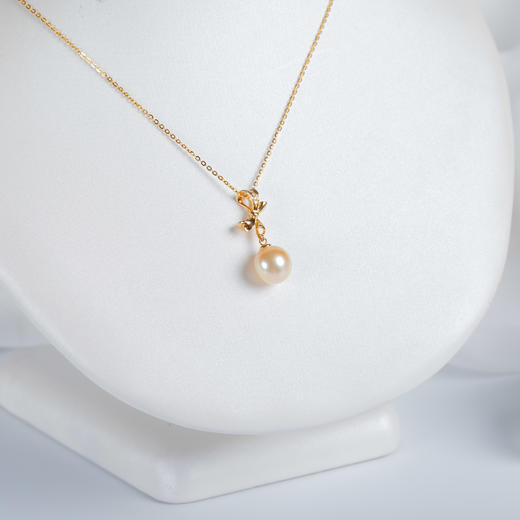 ⁶孤品：【南洋金珍珠】18K金钻石吊坠，9.6MM，编号DZS12，送银链，出证书，48小时鉴赏期——SS06-CR-YMZZ【HOT】 商品图0