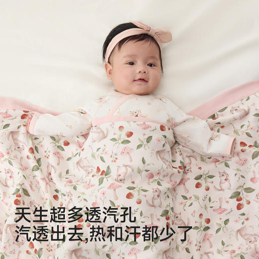 【10A抗菌+小风竹系列】英氏儿童被子男童女童春夏被子双层纱空调被幼儿园被子 商品图1