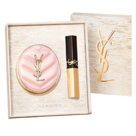 【送礼好物】YSL圣罗兰限定气垫浮雕口红礼盒1936黑/粉气垫B10/B20盒套装