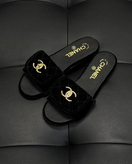 女款菱格丝绸凉拖鞋he025 商品图1