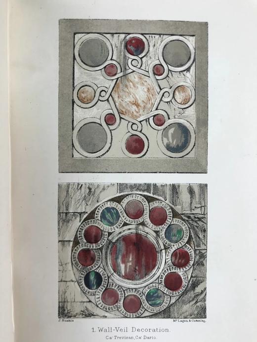 1898年 罗斯金《威尼斯之石》（全3卷） 数十幅插图 漆布精装32开 商品图5