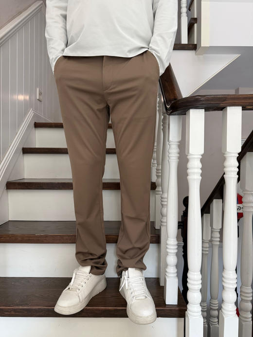 330-6 lp新款 春夏免烫抗皱男士商务休闲长裤 松紧腰 柔滑垂坠 老朱176/150穿32码很理想 商品图2