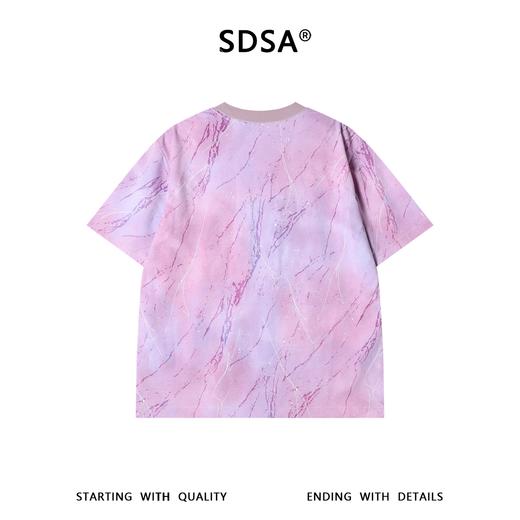 SDSA男装2026新款高贵轻奢潮牌晕染泼墨设计圆领短袖T恤百搭上衣 商品图4