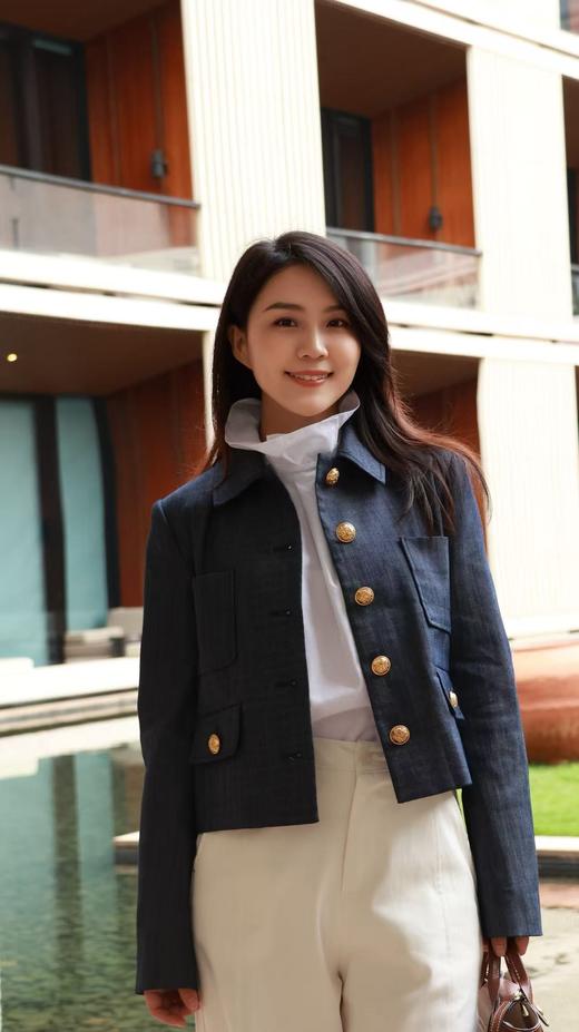 亦蓝|高级质感金扣牛仔外套（KUROKI进口牛仔） 商品图1