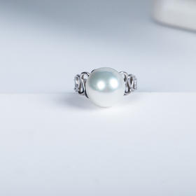  ⁶孤品：【澳白珍珠】钻石18K金设计戒指，11.7MM，编号JZG77，指圈12#，48小时鉴赏期——SS06-CR-YMZZ【HOT】