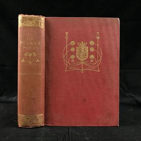 1901年 狄更斯《匹克威克俱乐部》 8幅插图 漆布精装大32开