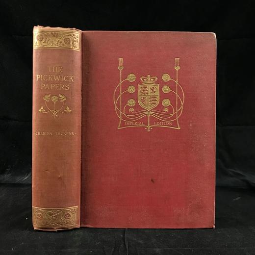 1901年 狄更斯《匹克威克俱乐部》 8幅插图 漆布精装大32开 商品图0