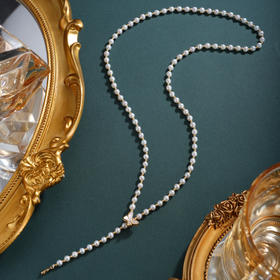 子佩集【蝴蝶晓梦】银S925珍珠惜王妃套链项链【MLTL063】镀金2602