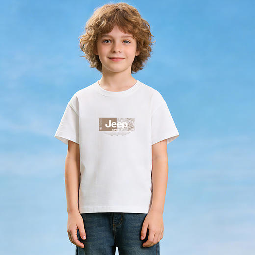 品牌直发【JEEP SPIRIT 儿童纯棉落肩T恤210TZ款 2件装】重磅200G儿童纯棉落肩T恤 如云感般柔软细腻 商品图1