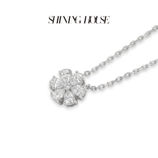ShiningHouse[培育] 18k金钻石吊坠 人工真钻人造钻石K金吊坠时尚钻石吊坠悦己送礼臻选【此商品不支持7天无理由退货退款】预计3日发货 商品图2
