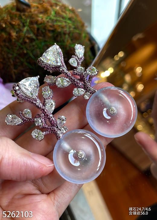 玻璃种平安扣耳坠【5262103】具体价格微信咨询 商品图3