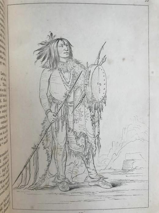1848年 北美印第安人的礼仪、风俗和状况（全2卷） 360幅版画插图 真皮精装16开 商品图14