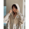 雀说韩系通勤加绒连帽卫衣外套2025冬季衣服女宽松上衣WAL241B 商品缩略图1