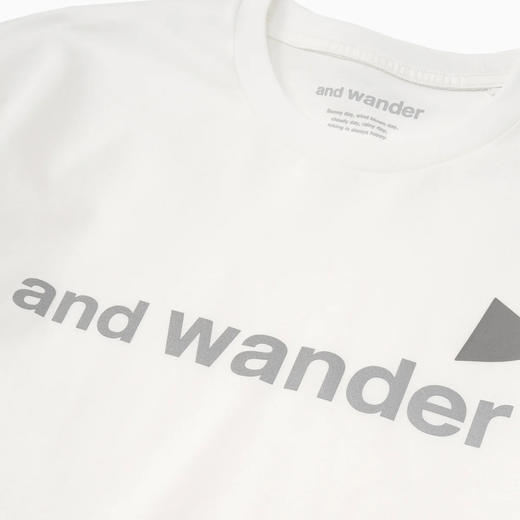 and wander Ref T (M)男装反光LOGO圆领短袖T恤 商品图1