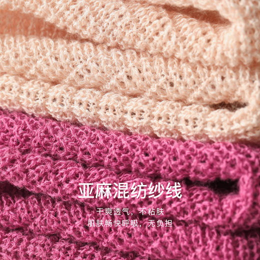 三彩2026夏季新款镂空针织衫U领飞飞袖毛衫薄款套头短款上衣M 商品图4