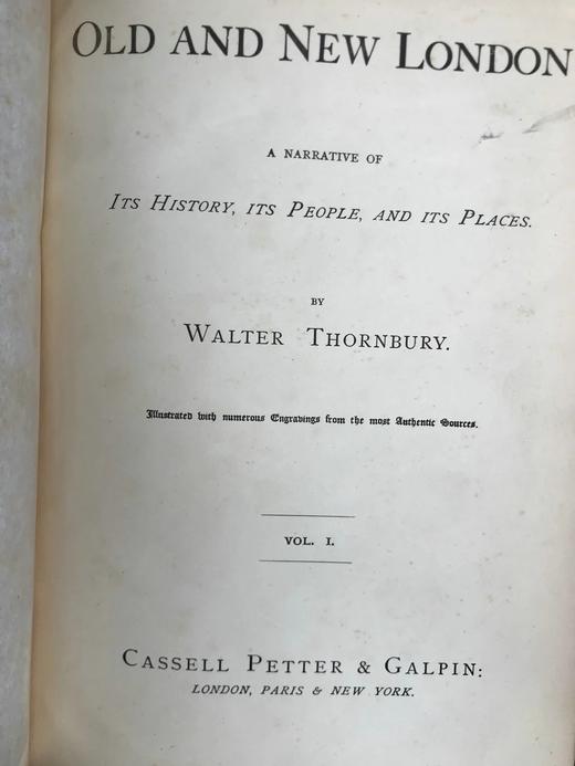 约19世纪后期 过去与现在的伦敦（全6卷） 数千幅版画插图 漆布精装16开 商品图2