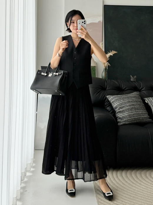 「工厂团购上新」100%羊毛 时尚通勤款 双色纽扣马甲2525 商品图4