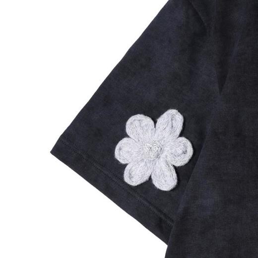 SDSA男装2026新款轻奢潮牌彩色立体花朵装饰设计圆领短袖T恤百搭 商品图2